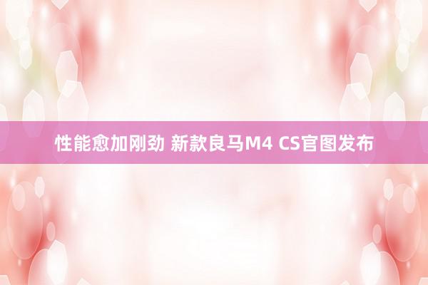 性能愈加刚劲 新款良马M4 CS官图发布