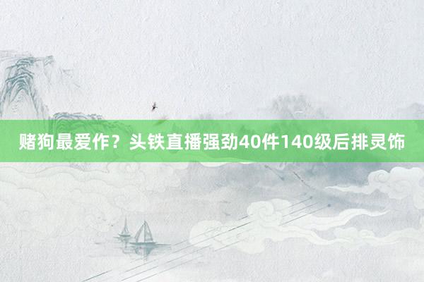 赌狗最爱作？头铁直播强劲40件140级后排灵饰