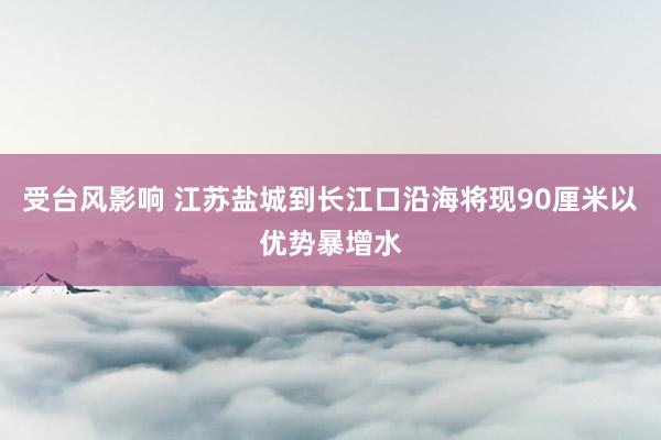 受台风影响 江苏盐城到长江口沿海将现90厘米以优势暴增水