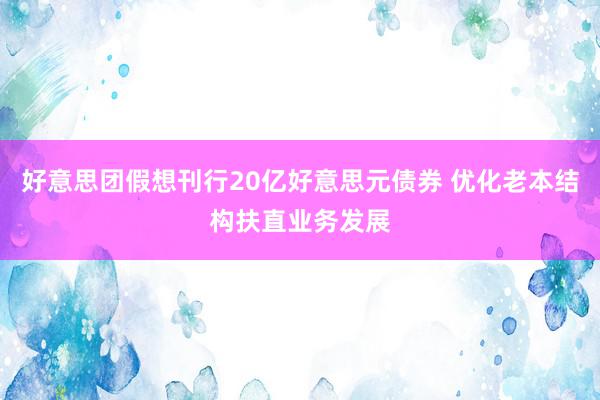 好意思团假想刊行20亿好意思元债券 优化老本结构扶直业务发展